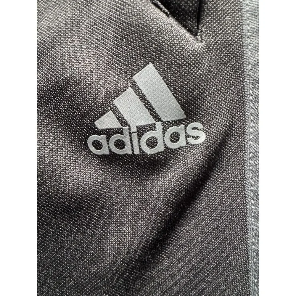 Adidas Boys Medium 12-14 Track Pants Black 3 Stripe Soccer Training Zip Ankle